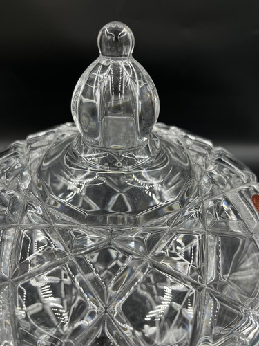 Walther Glass Cut Crystal Large Clear Lidded Punch Bowl with Server Slot - Picture 8 of 15