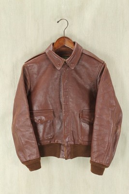 THE REAL McCOYS A-2 Leather Flight Jacket - Size 34 XS | eBay