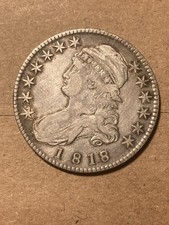 1818/7 Large 8 Capped Bust Half Dollar - Sm. 8 - XF Details - As Shown! (#1769)