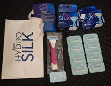 Schick HydroSilk TrimStyle Razor Handle w/ 8-Pcs Sensitive Refill Cartridges