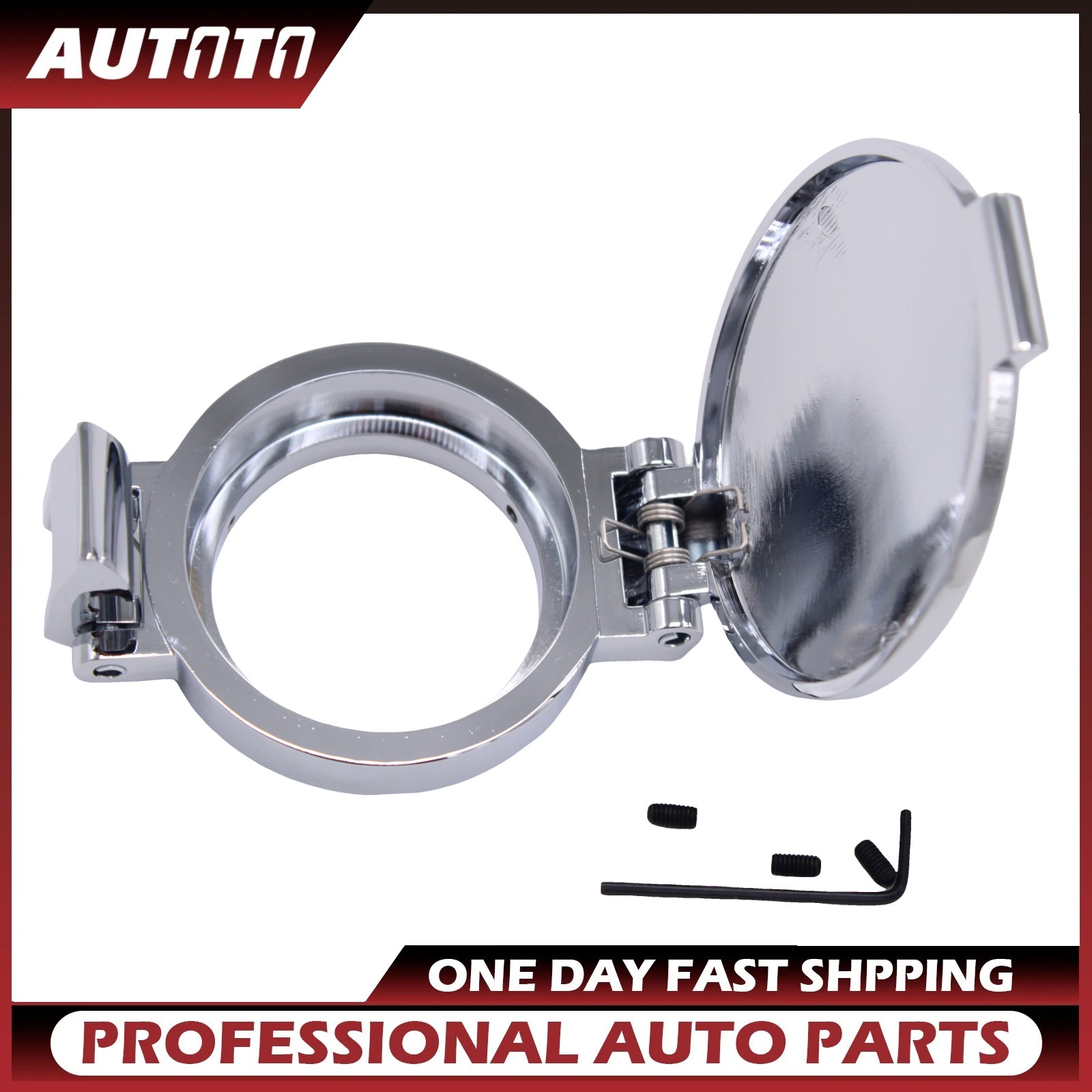 1pc Chrome Aston Style Flip Petrol Fuel Cap For Classic Austin Rover MINI Cooper