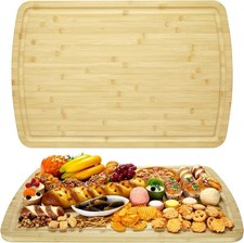 Extra Large Cutting Board Bamboo Wood Cutting Board with Juice Groove 30x20in