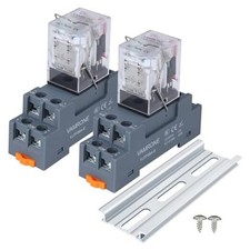 Electromagnetic Power Relay, 8-Pin 10 AMP 24V AC Relay AC 24V 8Pin-10A-2PCS