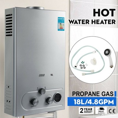18L LPG Propane Durchlauferhitzer Warmwasserbereiter Boiler Wasserspeicher 36kw