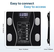 Digital Body Weight Scale   Smart BMI/FAT Scale with Step-On Tech, 400 lbs