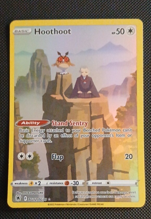Hoothoot TG12/TG30 Swsh10: Astral Radiance Trainer Gallery Holo
