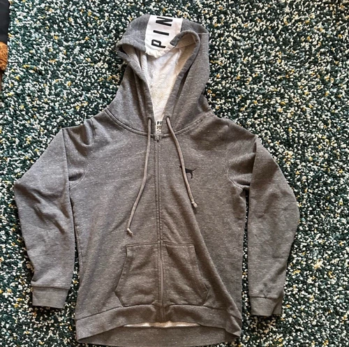 UNDERCOVER Felpa rosa con cappuccio Victoria’s Secret grigio bianco e nero taglia media