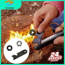 Magnesium Flint Scraper Stone Fire Starter Lighter Bottle Opener Tools Outdoor 