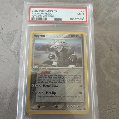 Pokémon TCG Aggron EX Power Keepers Holo 1/108 PSA 9 MINT