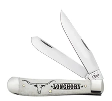 Case XX Knives Trapper 540226 Longhorn Natural Bone Steel Stainless Pocket Knife