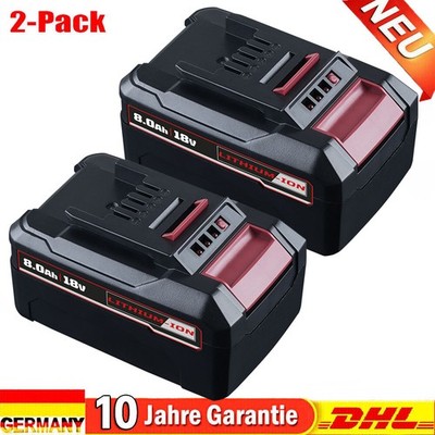 2x 8Ah Akku Für Einhell Power X-ChangeH PXC 18V Lithium Ersatzakku Batterie LED