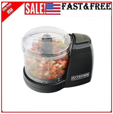 Mini Electric Food Chopper for Kitchen -Chops, Minces & Dices -1-1/2 Cups, Black