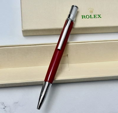 Rolex Oyster Edition Red Ruby Pen Premium Luxury Writing Instrument Full Set Box