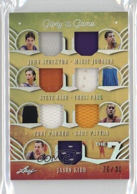 2025 Leaf Glory of the Game 7 Holo Silver 26/30 Magic Johnson John Stockton 9et