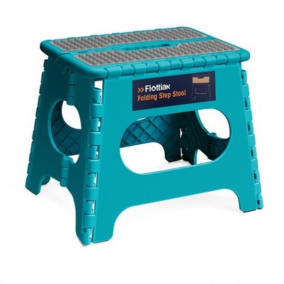 11'' Folding Step Stool for Adults and Kids Holds up to 300 Lbs,Non-Slip Folding