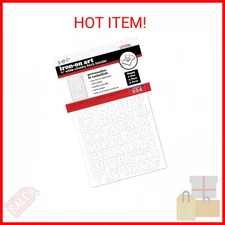 S.E.I 3/4-Inch Iron-on T-Shirt Letters, Chunky Letter Flock Heat Transfers, Whit