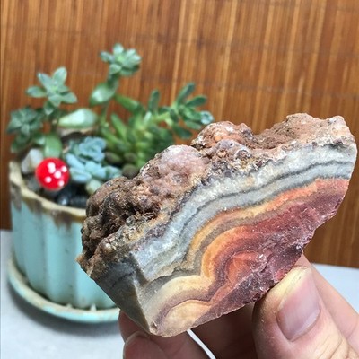 Natural crazy Mexican agate Crystal gemstone rough original Specimen 176g A6961