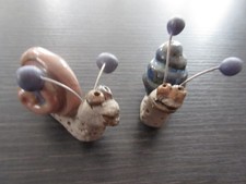 Rosenkugel Keramik Handarbeit Deko Stele Schnecken Garten Dekoration