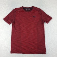 Under Armour Shirt Boys YXL Dark Red Threadborne Crewneck Performance T-Shirt