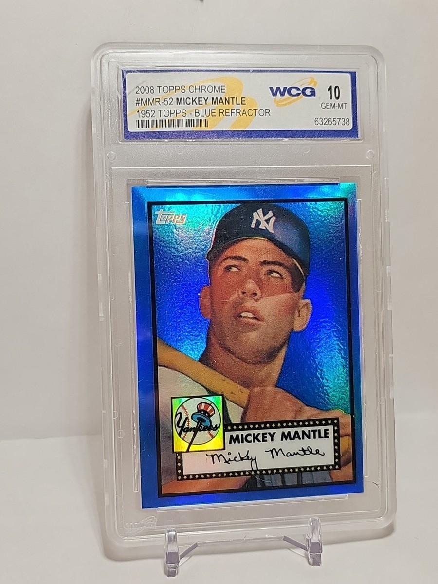 2008 Topps Chrome Mickey Mantle #MMR-52 Blue Refractor-WCG *10