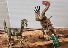KURT ADLER SET OF 2 DINOSAUR PREHISTORIC CHRISTMAS ORNAMENTS 