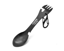 5-in-1 Utility Tactical Spork, Stainless Steel Spoon & Bottle Opener, Fork & ...