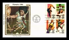 US COVER OLYMPICS 28C AIR MAIL FDC SETENANT COLORANO SILK CACHET