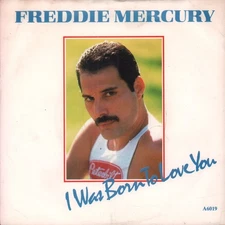 Freddie Mercury I Was Born To Love You 7" vinyl UK Cbs 1985 paper label design