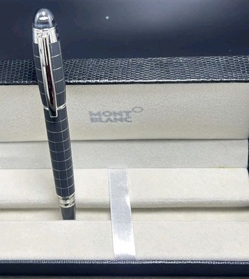Montblanc Star Walker Ball Point Pen Black Check Body + Silver Clip |I Black Ink