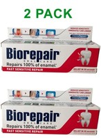 (Pack of Two) Biorepair Fast Sensitive Toothpaste 75Ml  Repairs Damaged Tooth