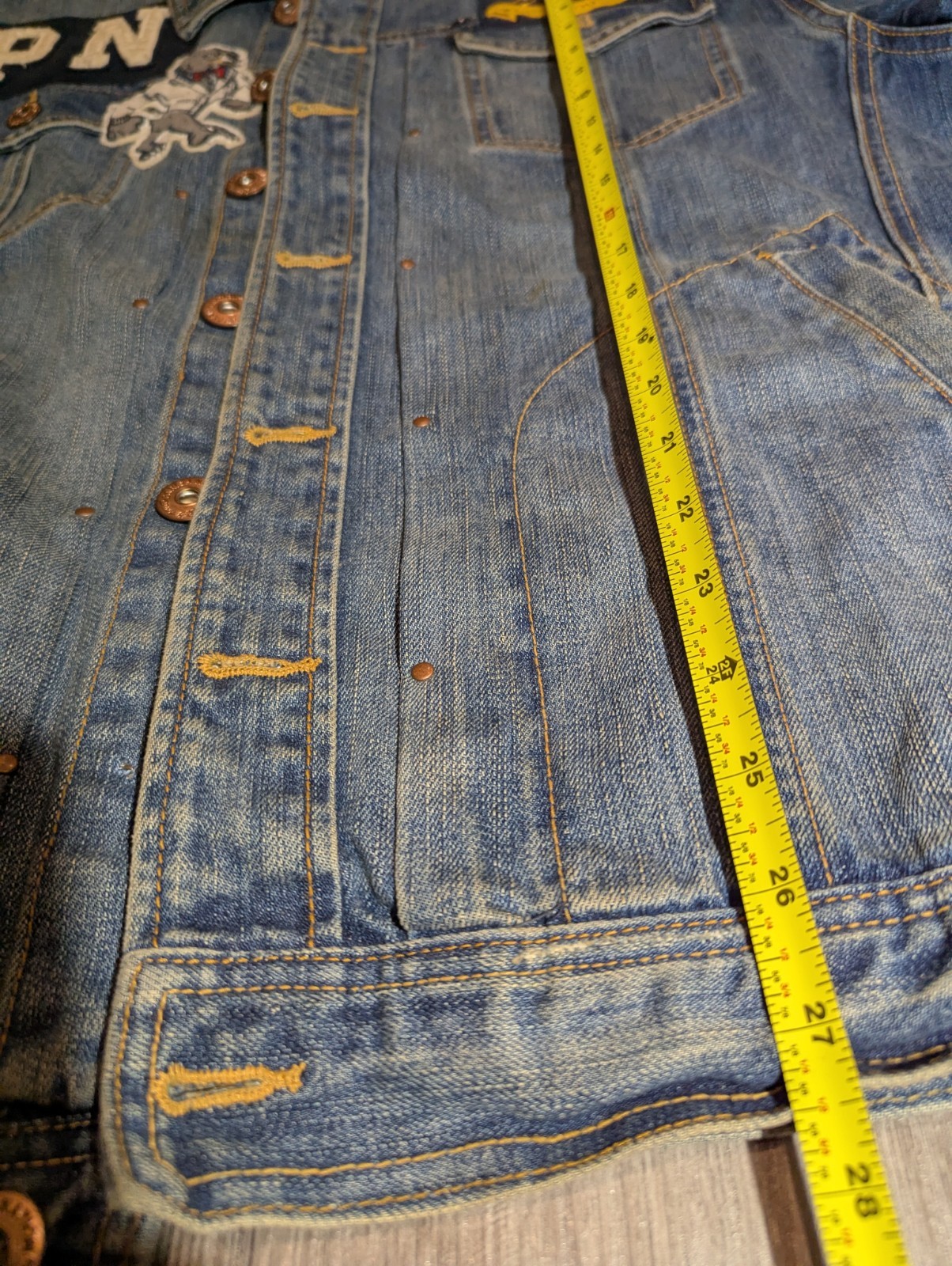 PARISH Nation Patchwork Denim Jacket Size 2XL - image 11