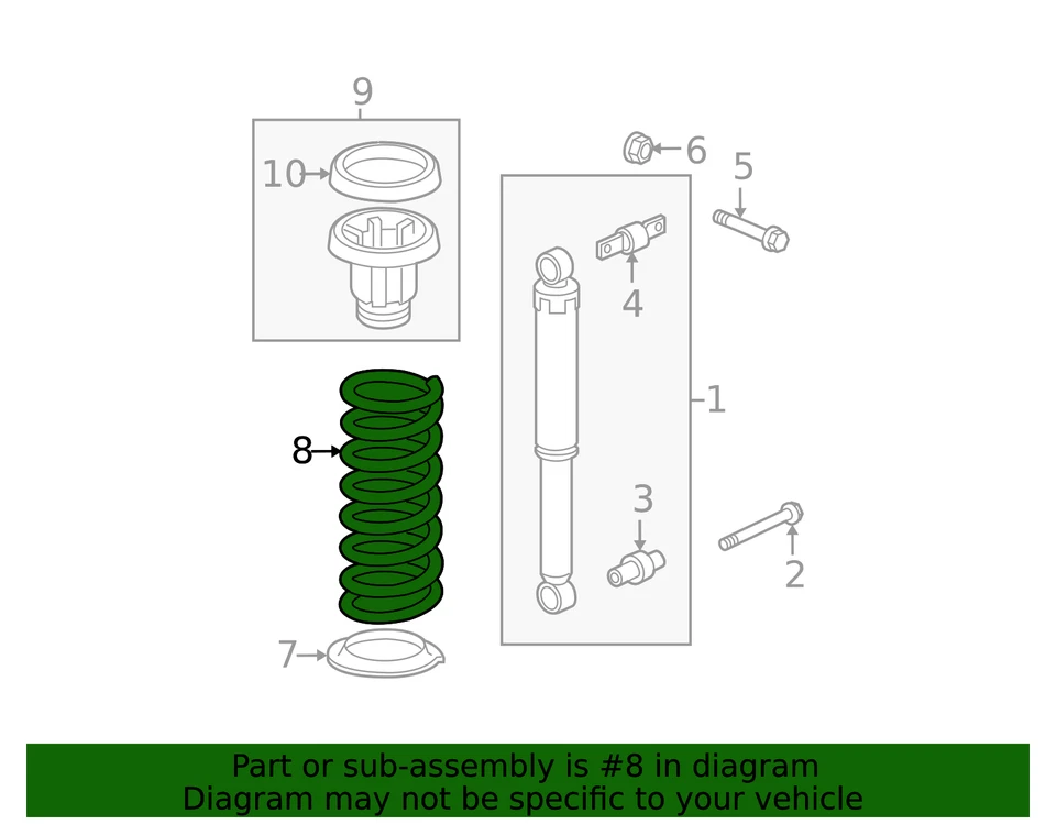 Muelle helicoidal genuino Honda 52441-SZA-R21 Foto 2 de 2