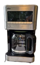 Braun Brew Sense 12 cup Drip Coffee Maker, Black And Silver Works