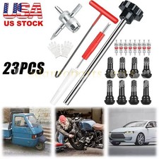 23Pcs Valve Stem Tool Kit Tire Installer Tool Valve Remover Tool Quick Change US