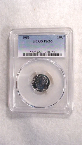 1953 P ROOSEVELT DIME PCGS PR66 GEM UNC SILVER PROOF 10C Coin PRICED TO SELL