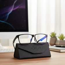 Unisex Black Blue Light Blocking Glasses for Gaming & Screen Use - Anti-Fatigue