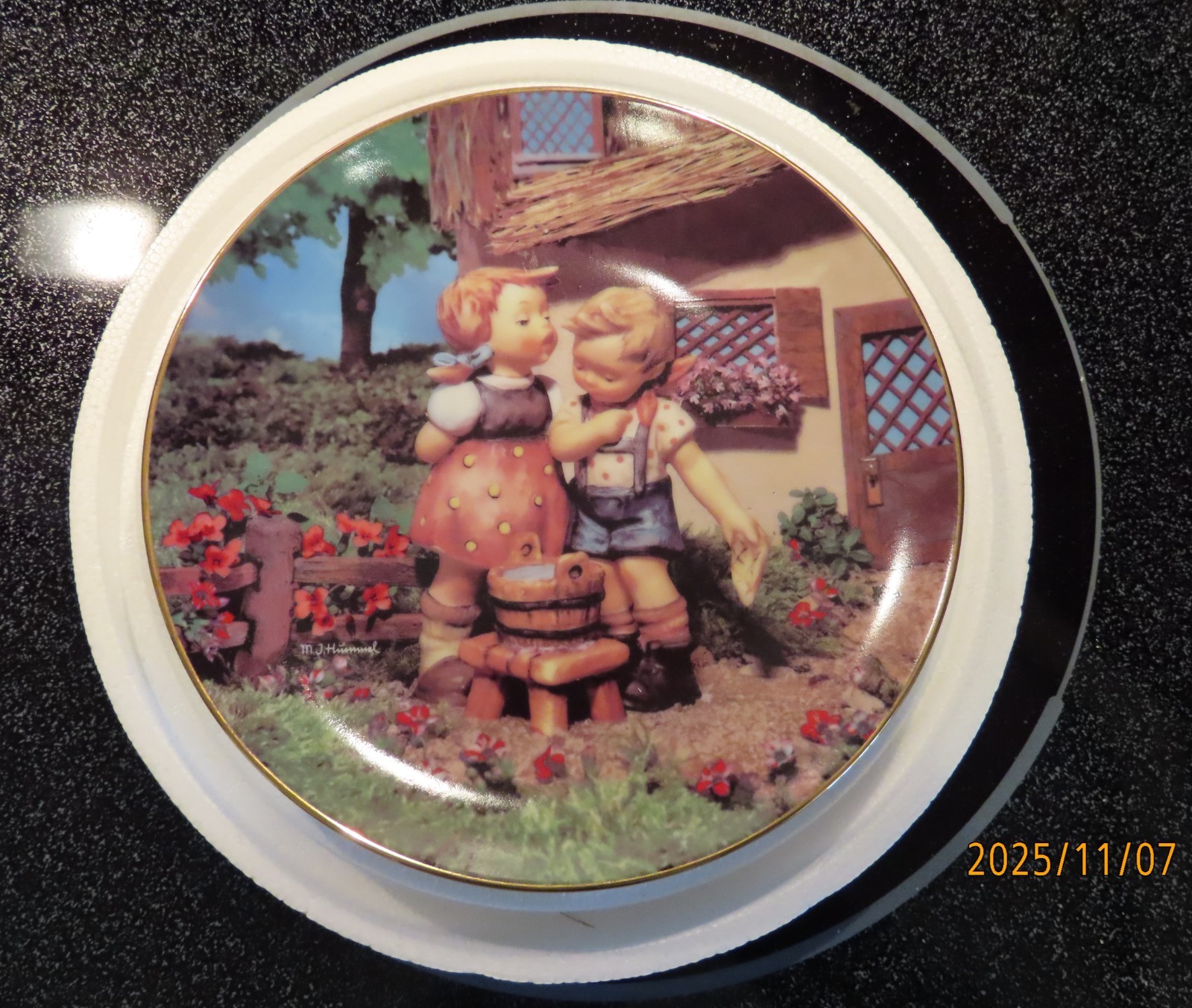 Set of Six (6) Danbury Mint M. J. Hummel Little Companions 8" Plates in Boxes