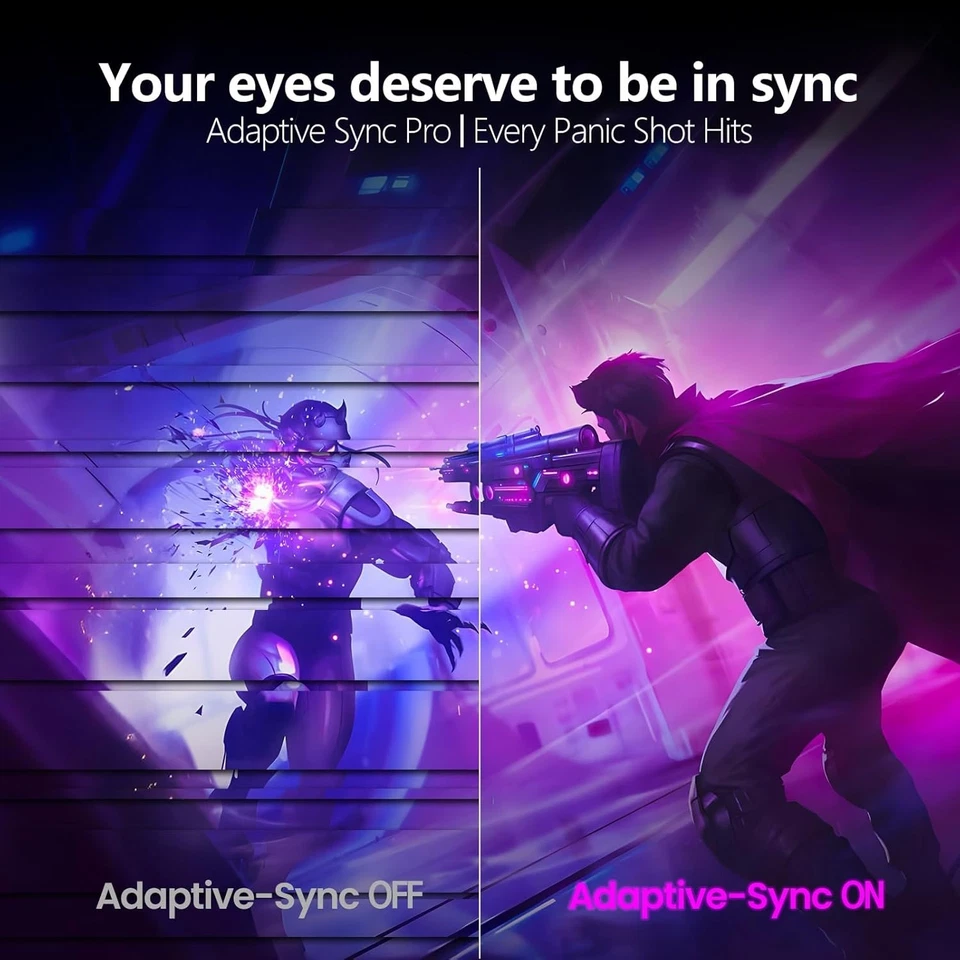 27" 2K Gaming Monitor - 120Hz, QHD PC Computer Screen IPS with G-Sync/Adaptive - Image 4 of 4