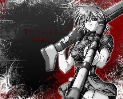 Anime anime hellsing seras victoria Playmat Gaming Mat Desk Game Desk Playmat