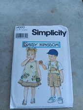 Simplicity #9660 Toddlers' Overalls & Romper w/Attached Overdress NEW UNCUT FF 