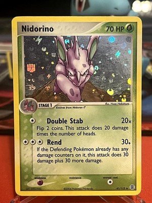 Nidorino 41/112 Uncommon FireRed & LeafGreen Pokemon Reverse Holo Lightly Played