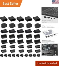 Complete 45-Piece Silicone USB Dust Plug Kit: Protect Your Devices Elegantly