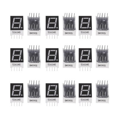 20stk Gemeinsame Kathode 10-polig 1 Bit 7 Segment 0,5 ''rote LED-Anzeige Rotlicht