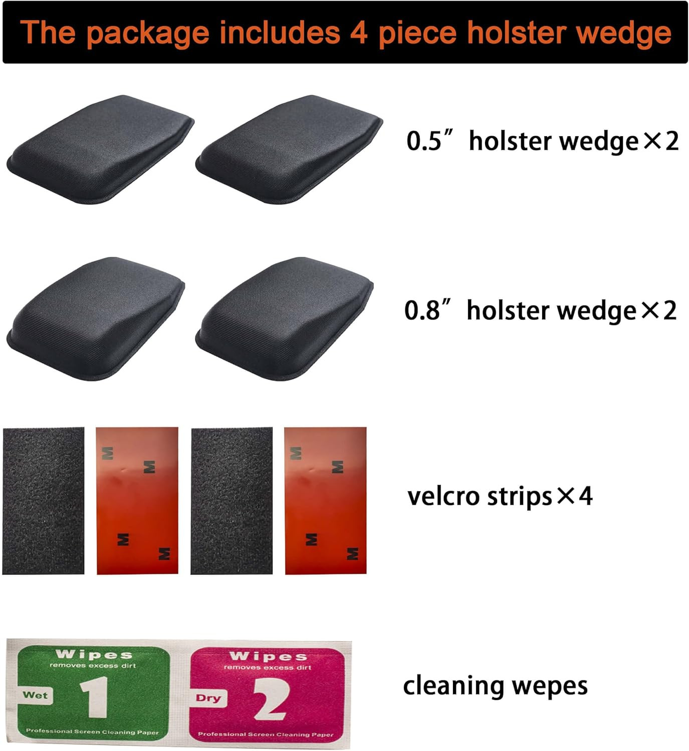 Comfortable Holster Wedge,Soft Foam Appendix Carry Wedge for IWB Holster Pillow