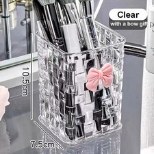 Clear Acrylic Makeup Brushes Storage Box Desk Cosmetic Organizer Lipstick Storag