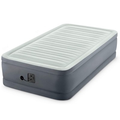 Intex PremAire I Elevated Airbed - Twin - Gray, 18'' Inflatable Mattress
