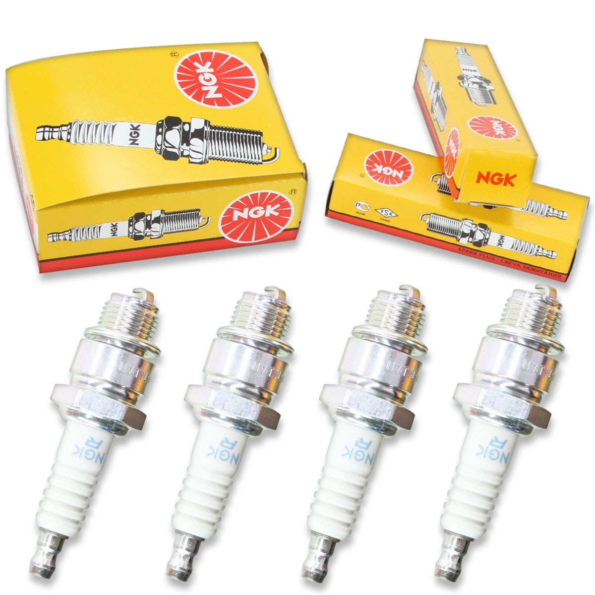 4pcs 84-87 Yamaha 150 NGK Standard Spark Plugs V6 2.6L 150 HP Kit Set Engine tj
