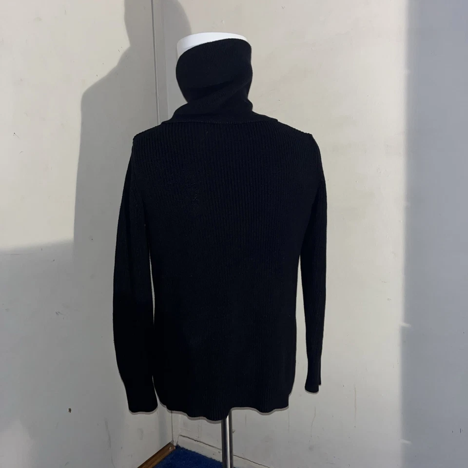 Suéter Pullover Michael Kors Para Mujer Negro Media Cremallera Agitador Talla Grande S Foto 2 de 4