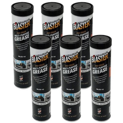 6PK Midwest Petroleum Multi-Purpose Lithium Grease 14 oz. Tube Black