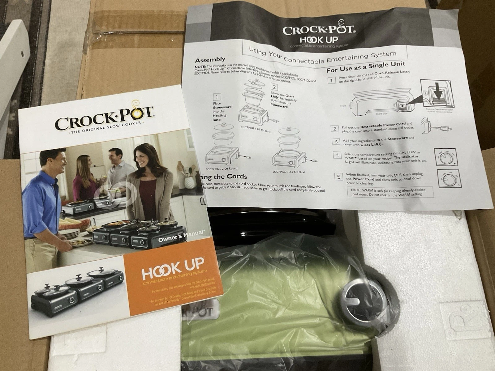 Crock Pot Hook Up Green 2.5 QT Connectable SCCPMD2-GR Warmer/Slow Cooker. 2 New!
Opens in a new wind